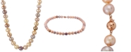 Macy's Multicolor Cultured Freshwater Pearl (9-1/2-11-1/2mm) 24" Statement Necklace in 14k Rose Gold